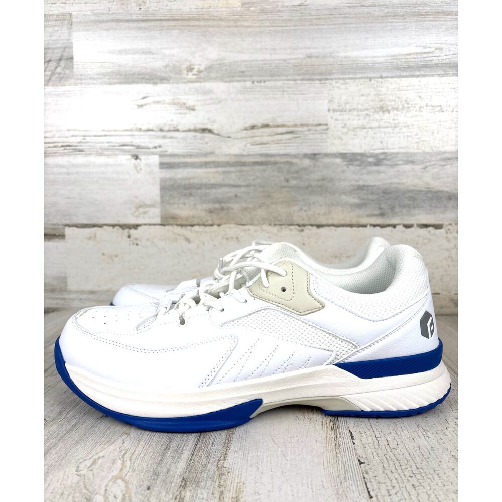 FitVille D5750 Mens 13 EW White Blue Amadeus Tennis Pickleball Court Shoes